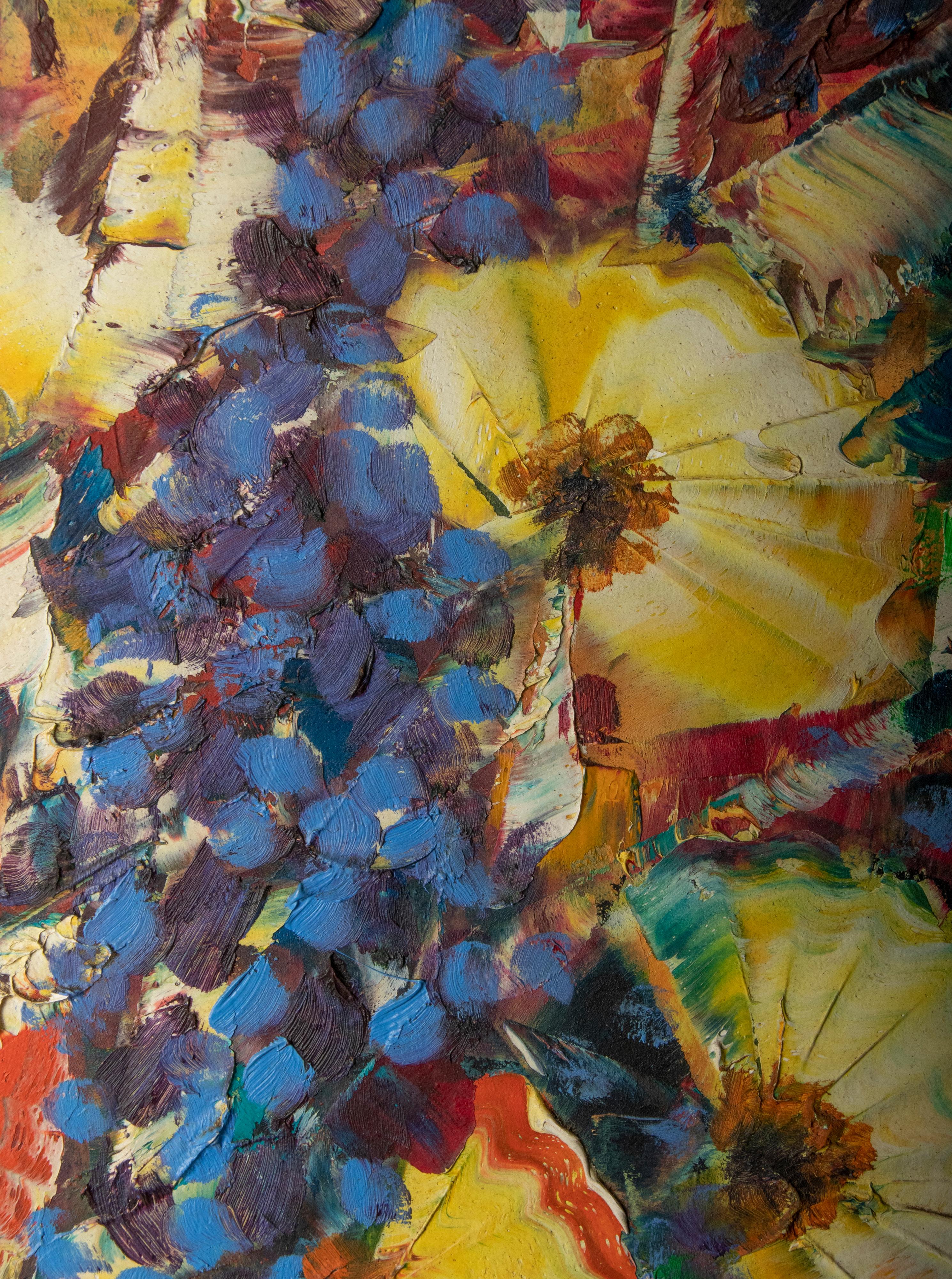 Peinture à l'huile moderne du milieu du siècle - Nature morte de fleurs signée J.C. Pierre en vente 2