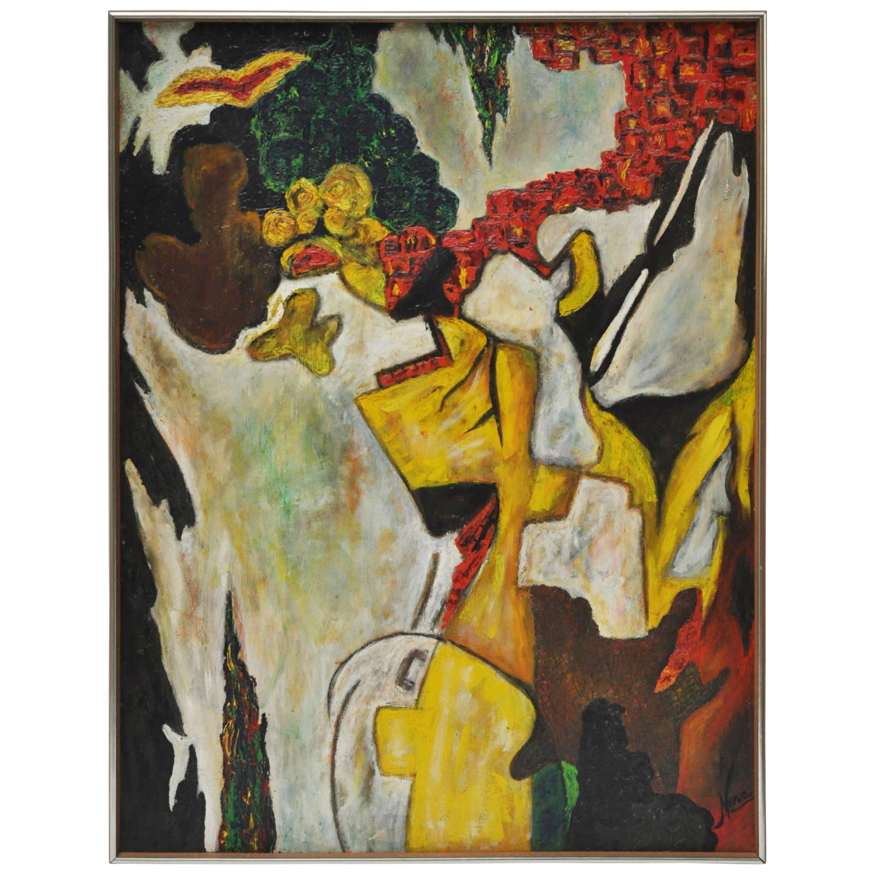 Mid-Century Modern Oil Painting