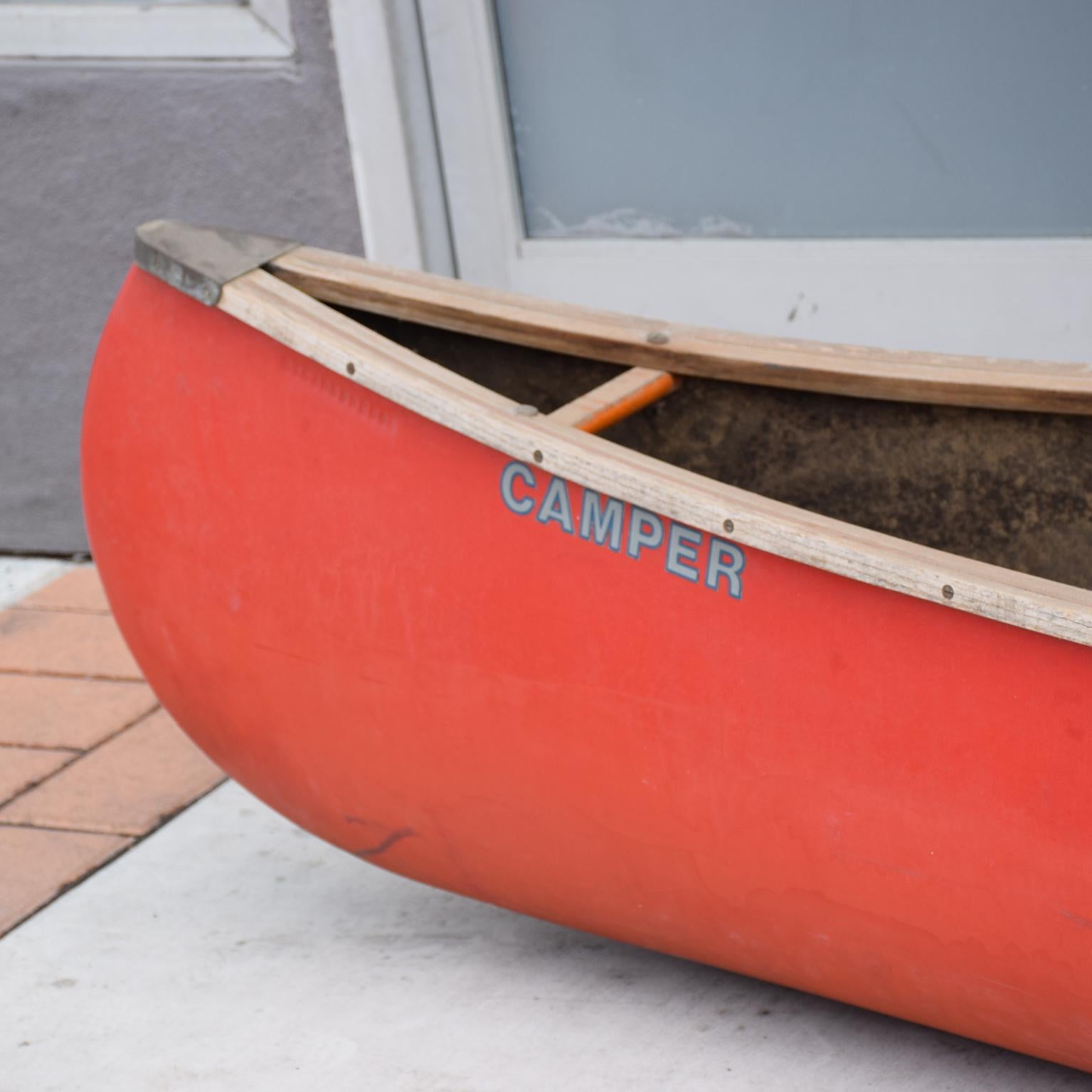 Mid-Century Modern Old Town Red Canoe Kayak 2