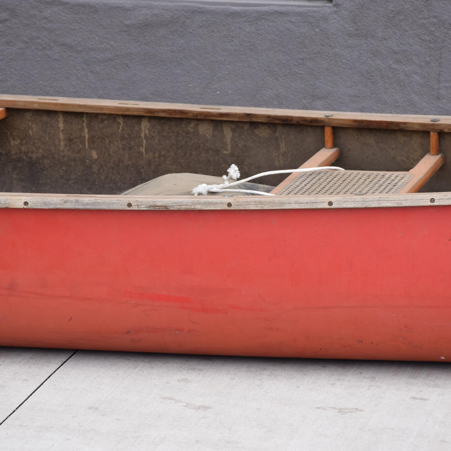 Mid-Century Modern Old Town Red Canoe Kayak 4
