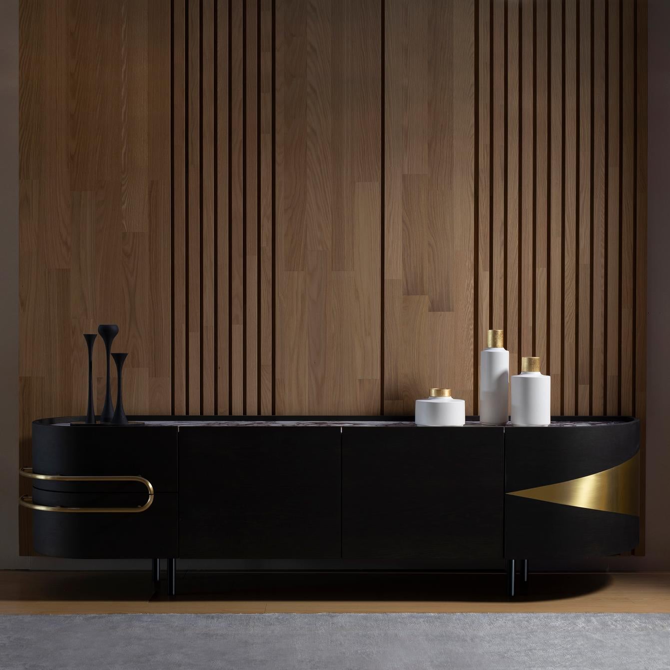 Credenza TV di Oliver, in marmo, fatta a mano da Greenapple in vendita 2