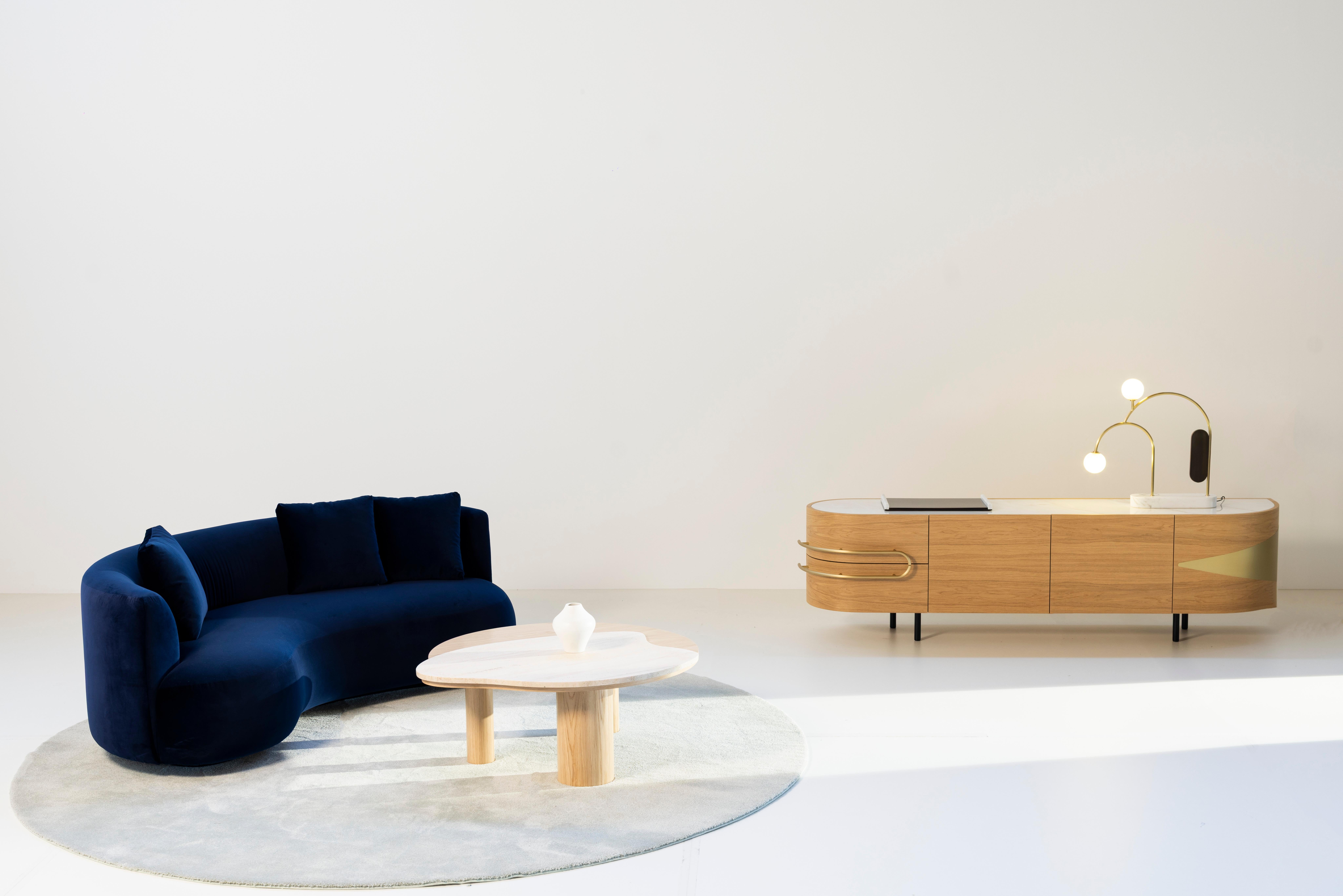 Olival Sideboard, Contemporary Collection, Handcrafted in Portugal - Europe by Greenapple.

The Olival marble TV cabinet draws inspiration from the sacred symbolism of the ancient Greek olive tree, embodying its enduring significance. Featuring an