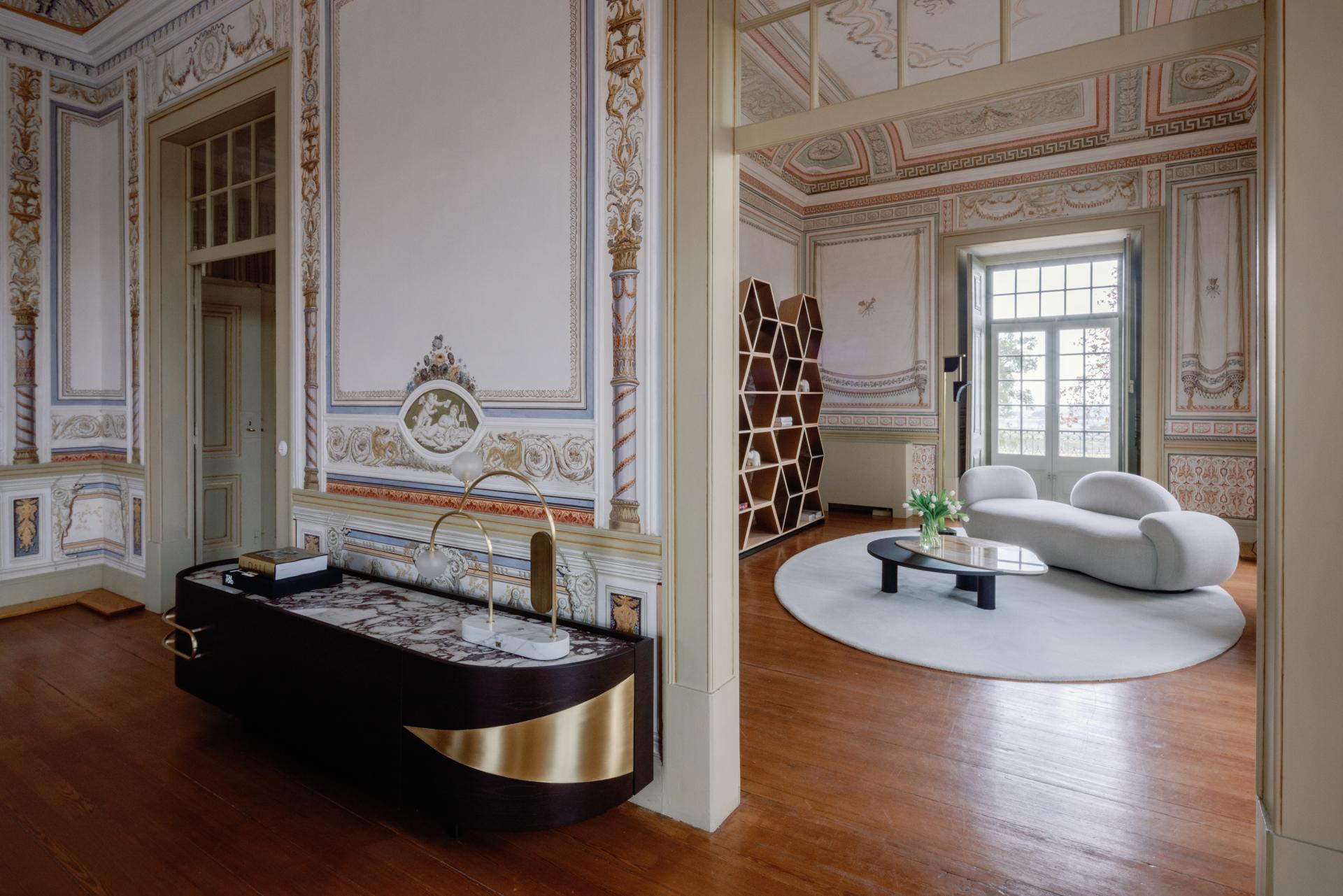 XXI secolo e contemporaneo Credenza TV di Oliver, in marmo, fatta a mano da Greenapple in vendita