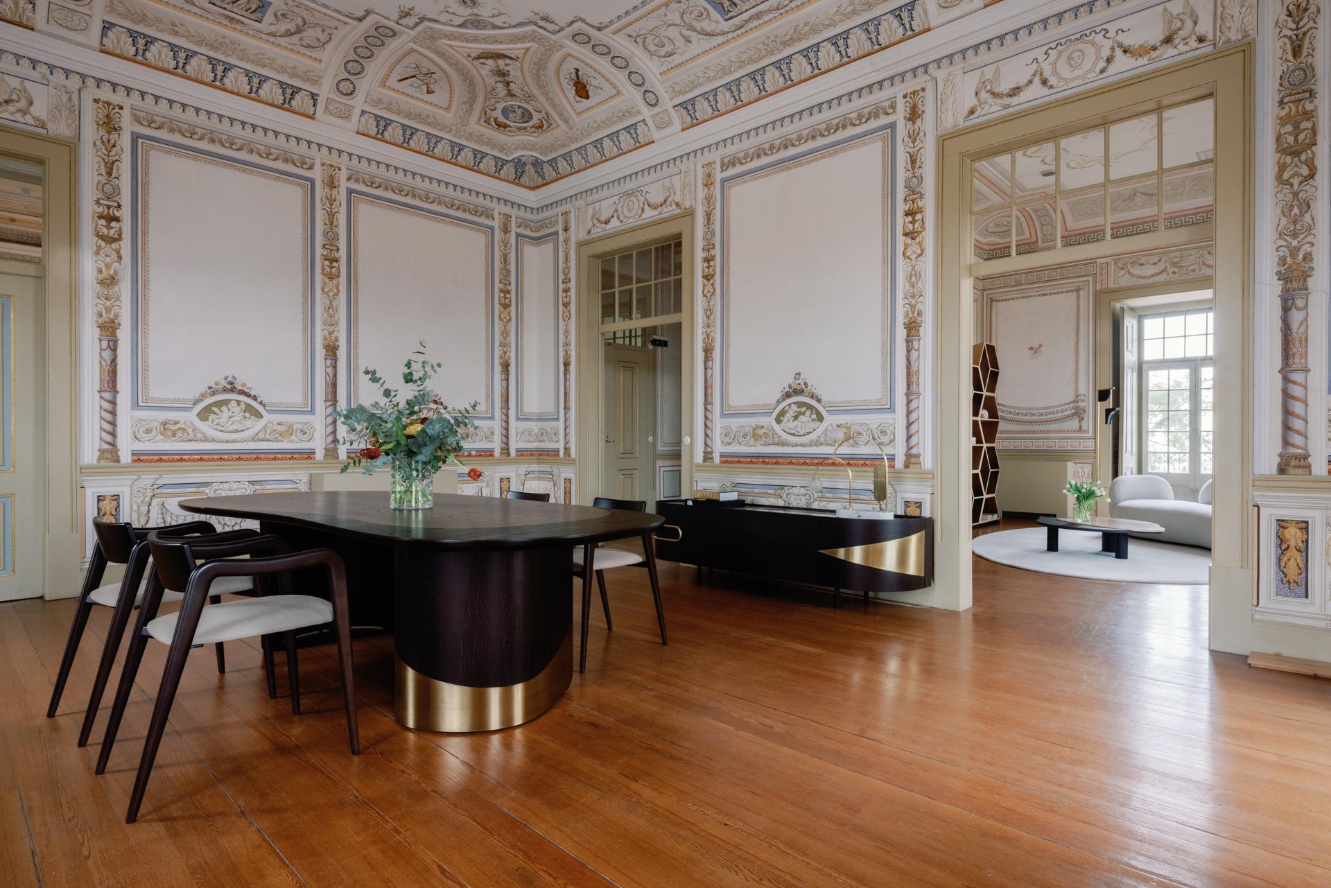 Ottone Credenza TV di Oliver, in marmo, fatta a mano da Greenapple in vendita
