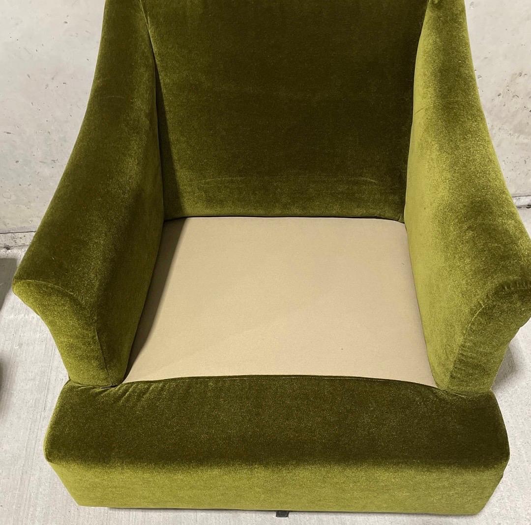 olive velvet chair