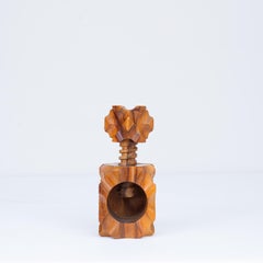 Mid-Century Modern Olive Wood Nutcracker - Folk Art Barware - France 1960s