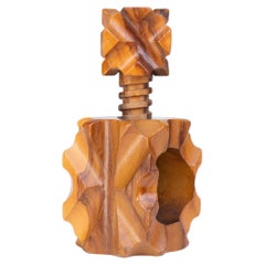 Mid-Century Modern Olive Wood Nutcracker - Folk Art Barware - France 1960s