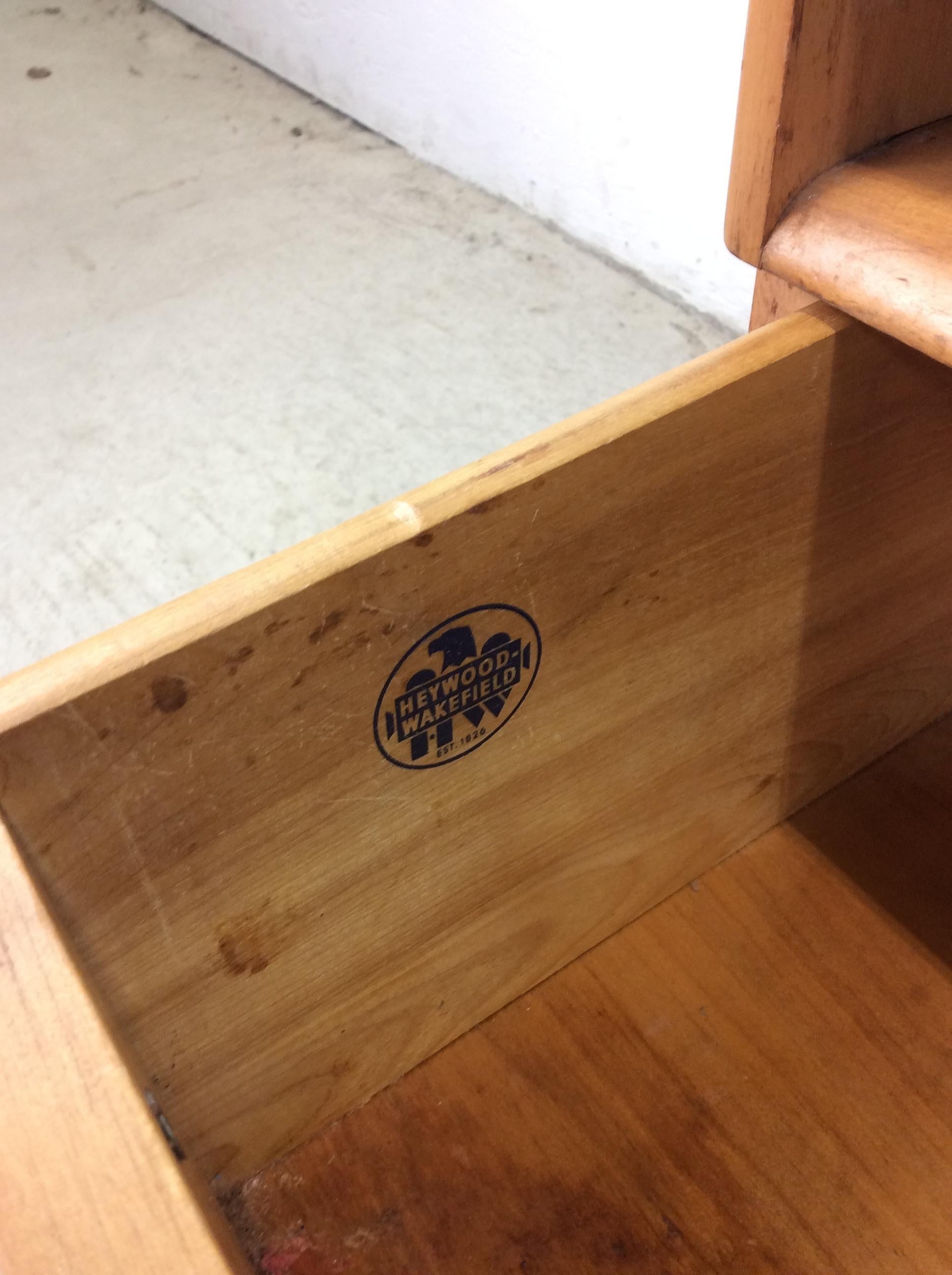Mid Century Modern One Drawer Nightstand by Heywood Wakefield 3