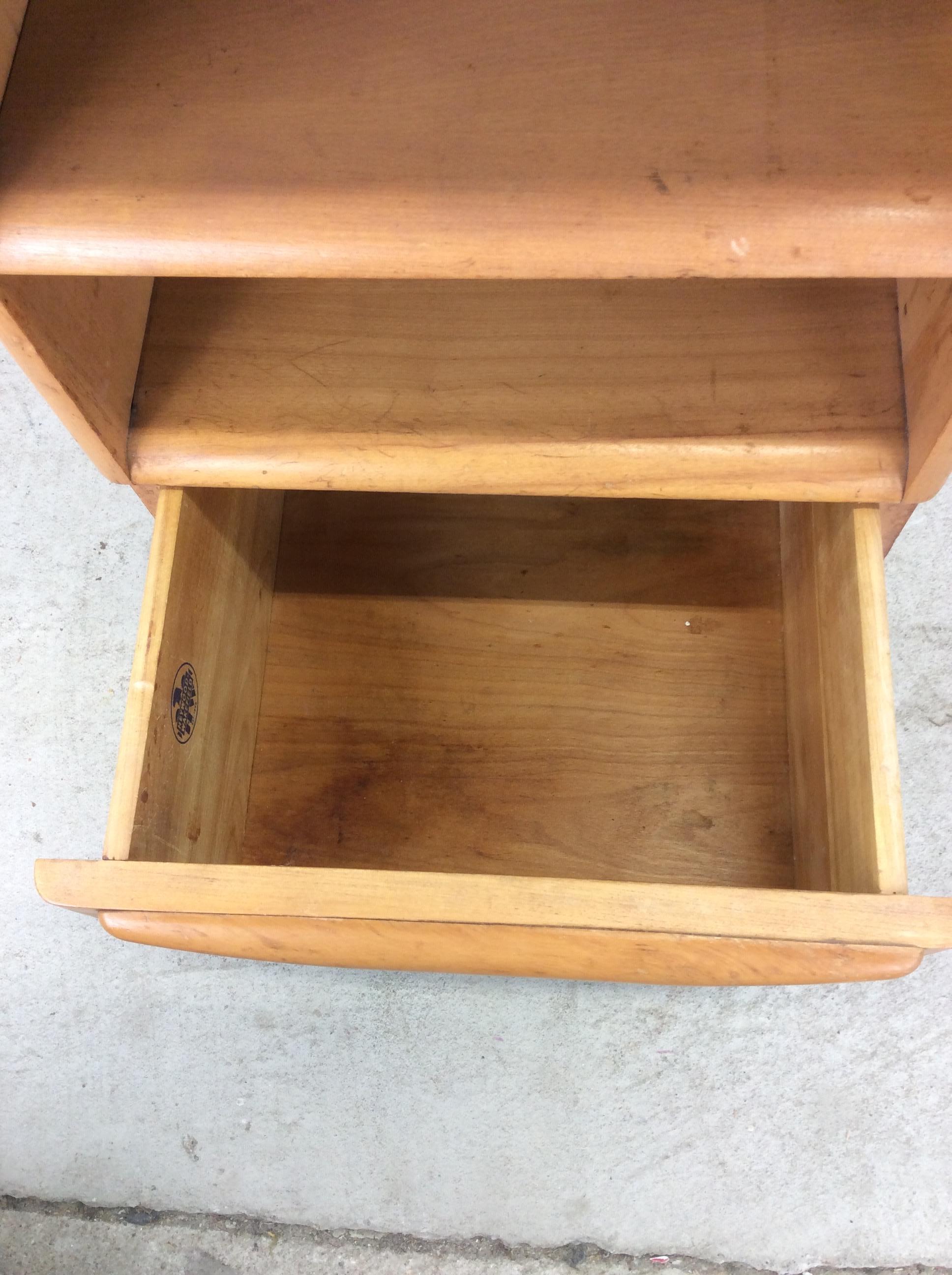 Mid Century Modern One Drawer Nightstand by Heywood Wakefield 2