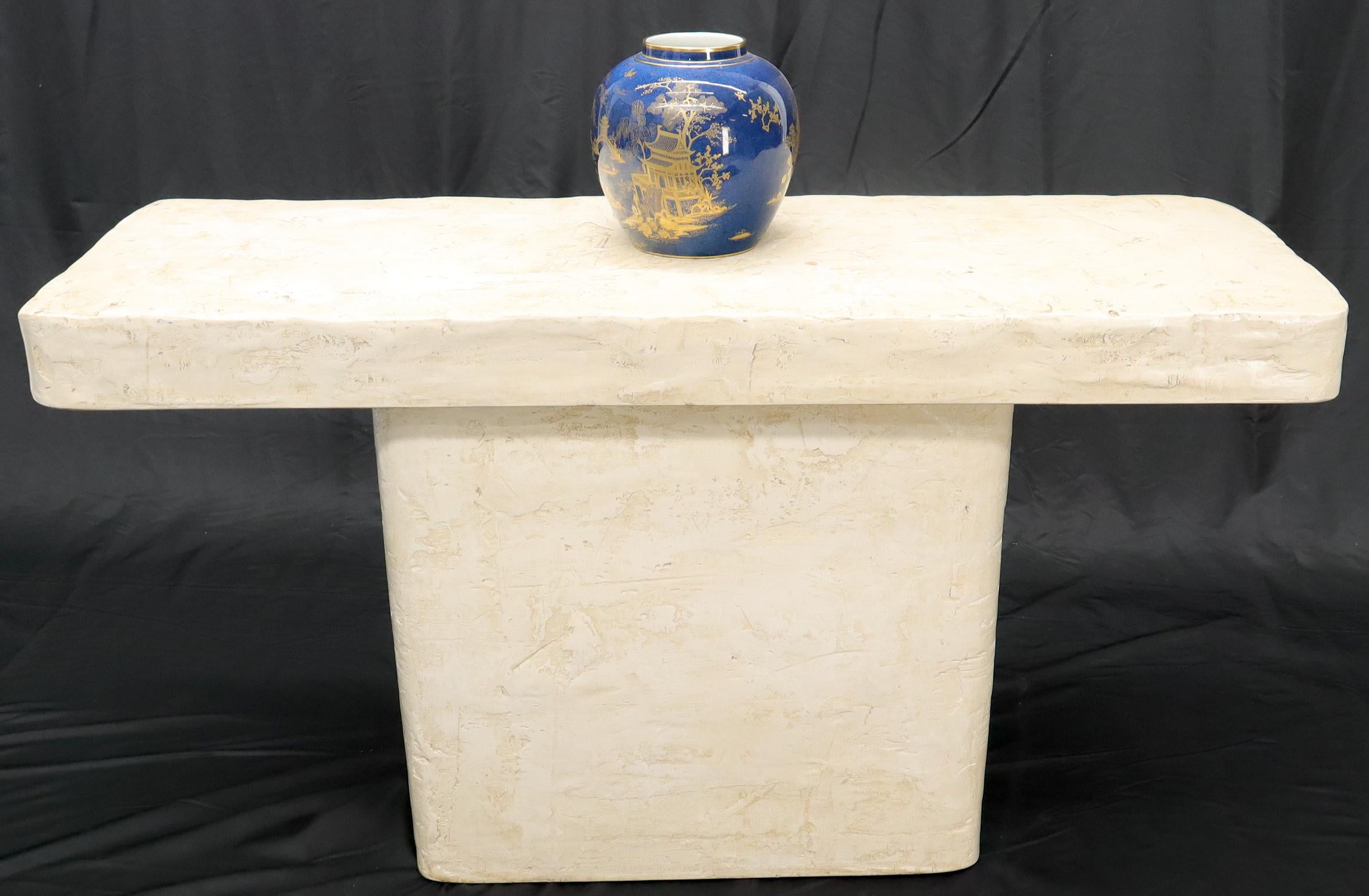 single pedestal console table