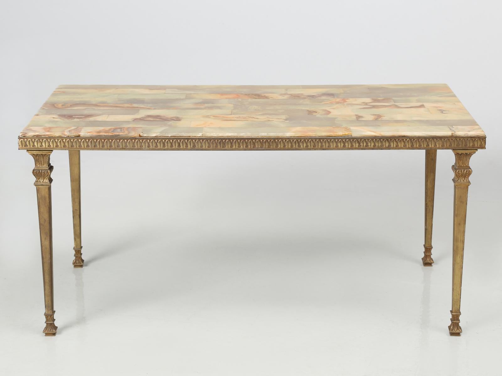 French Mid-Century Modern Onyx Coffee Table from France