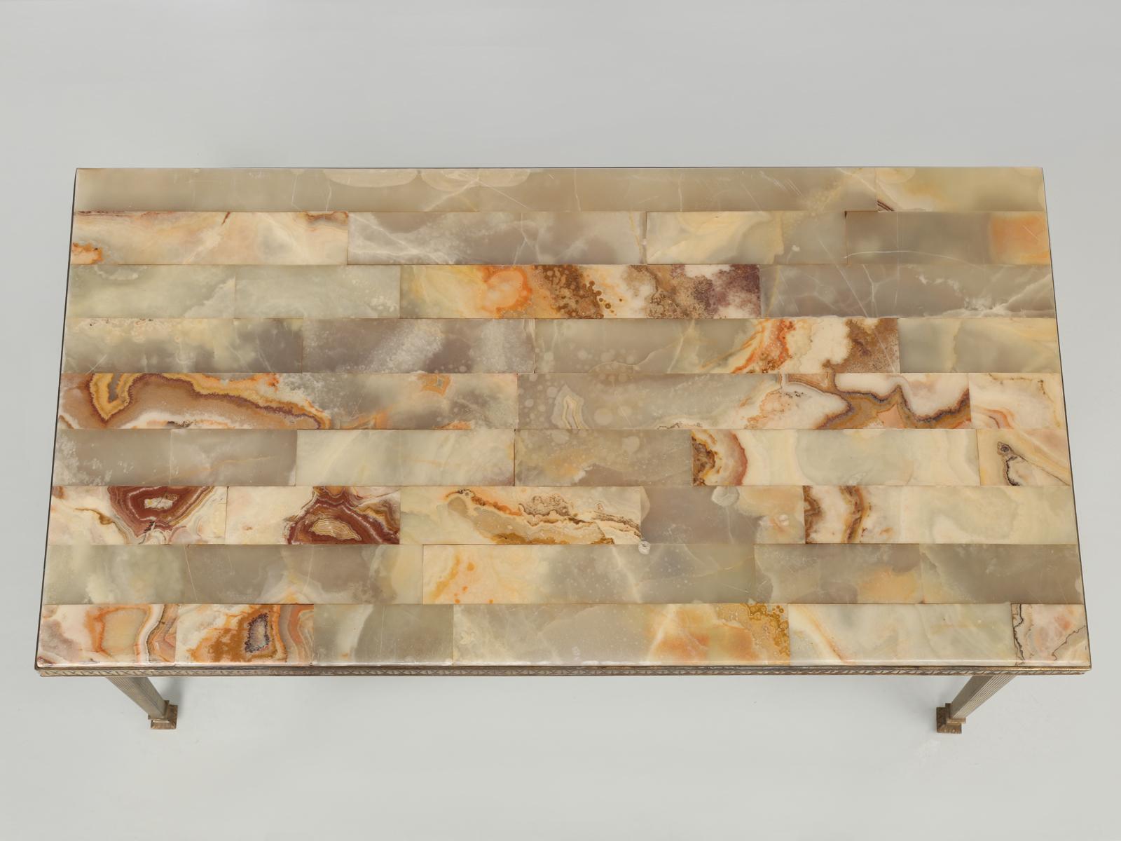 Mid-20th Century Mid-Century Modern Onyx Coffee Table from France