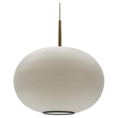 Mid Century Modern Opaline Glass Ball Pendant Lamp by Doria, 1960s Germany