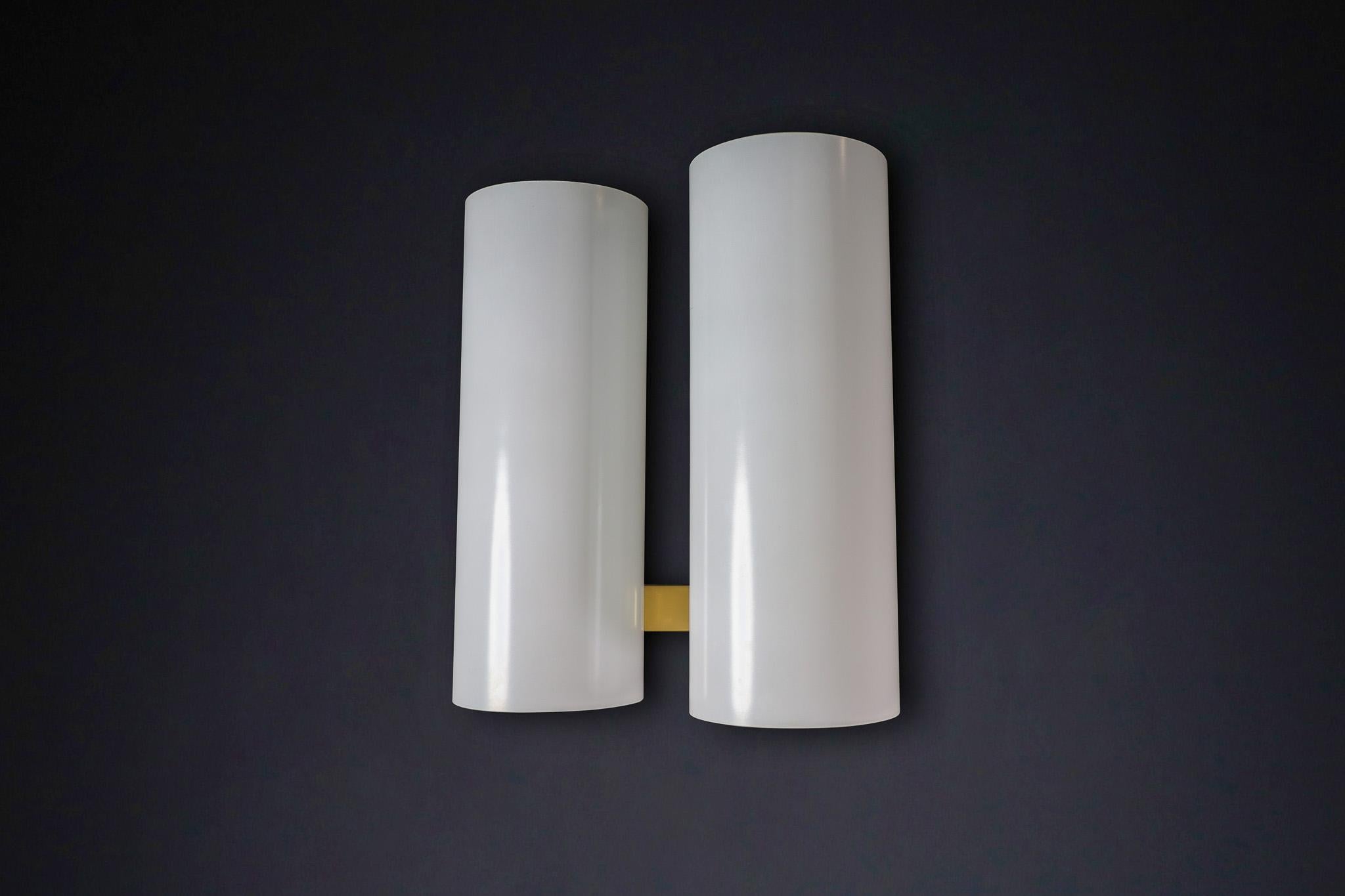 Mid-Century Modern Opaline Glass Wall light by Doria Leuchten, Germany 1960s For Sale 7
