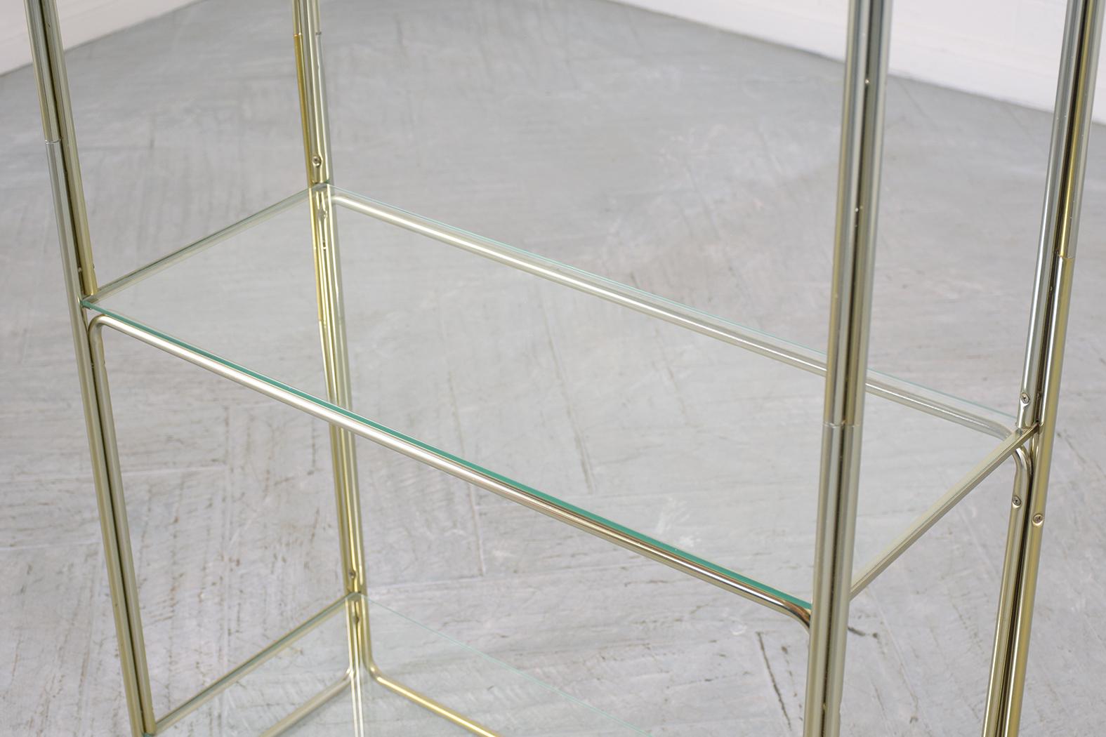 Mid-Century Modern Open Glass Shelves 1