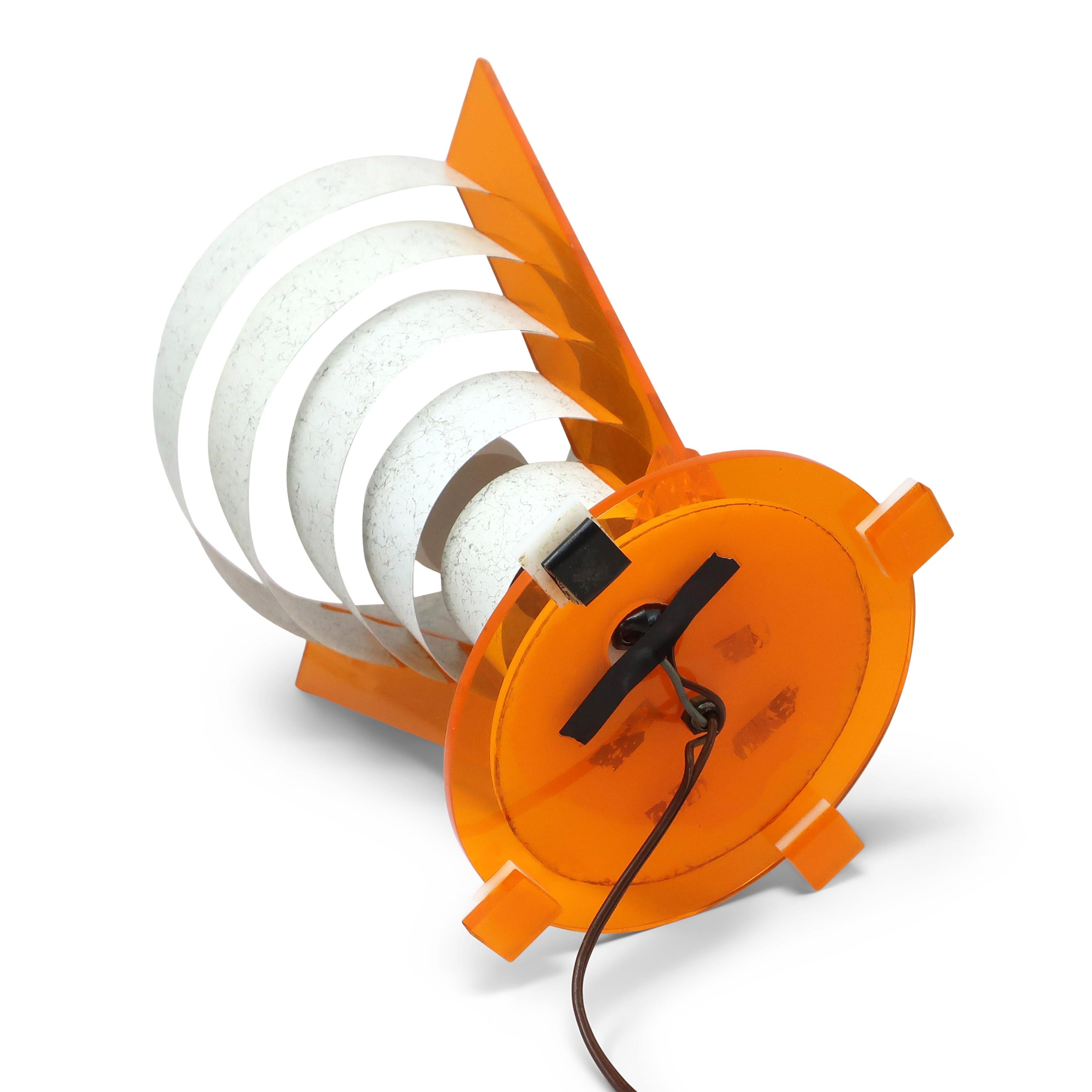 Moderne orange-graue Mid-Century-Tischlampe im Angebot 2