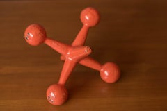 Serre-livres Orange Design Line Jack de Bill Curry, moderne du milieu du siècle dernier