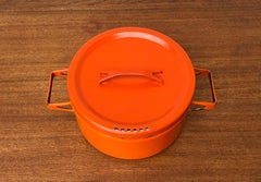 Vaso minimalista arancione di metà secolo Seppo Mallat Finel, Finlandia 1960