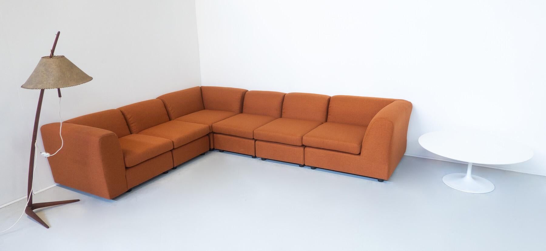 orange modular sectional