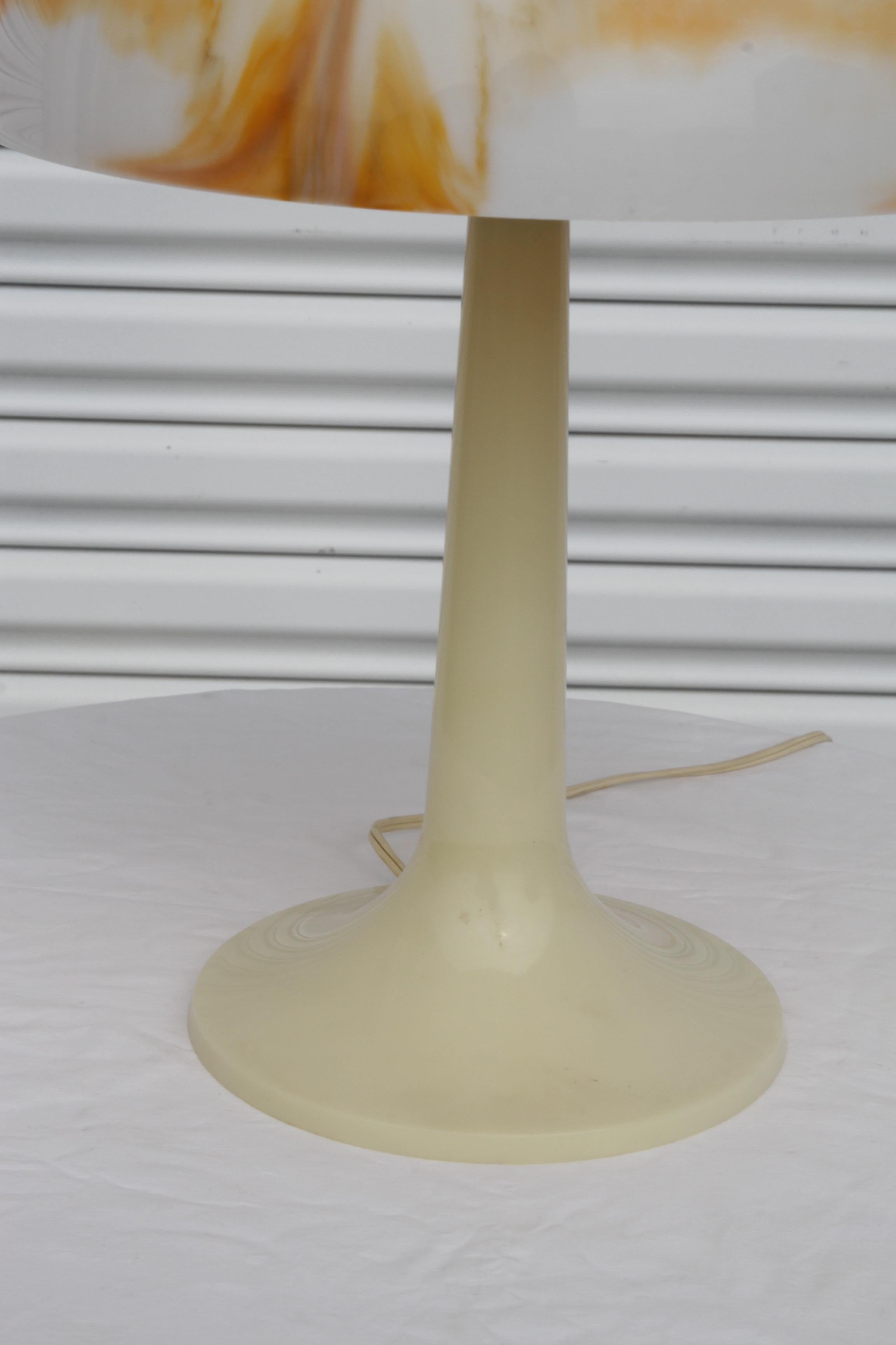 Lampade a fungo arancione di Gilbert Softlite del Mid Century Modern in vendita 3