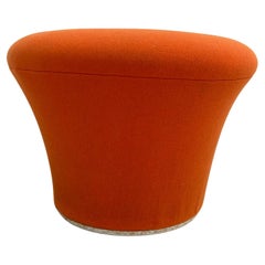 Tabouret champignon orange de style moderne du milieu du siècle dernier de Pierre Paulin pour Artifort, années 1960