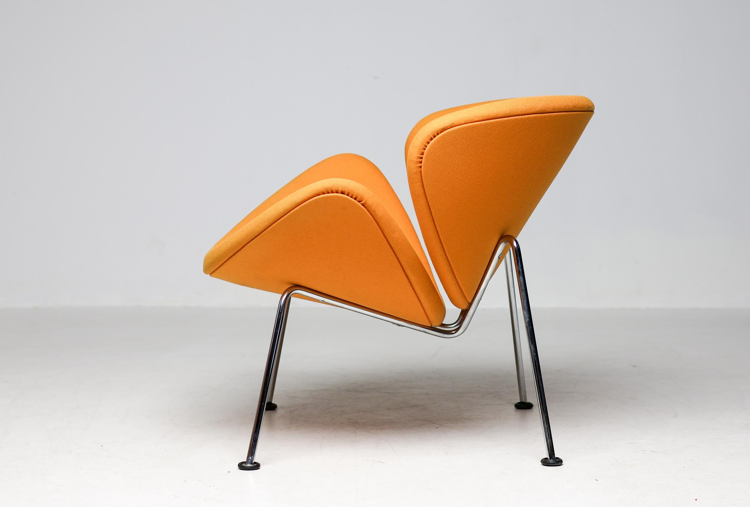 Dutch Mid Century Modern Orange Orange Slice Chair by Pierre Paulin For Sale
