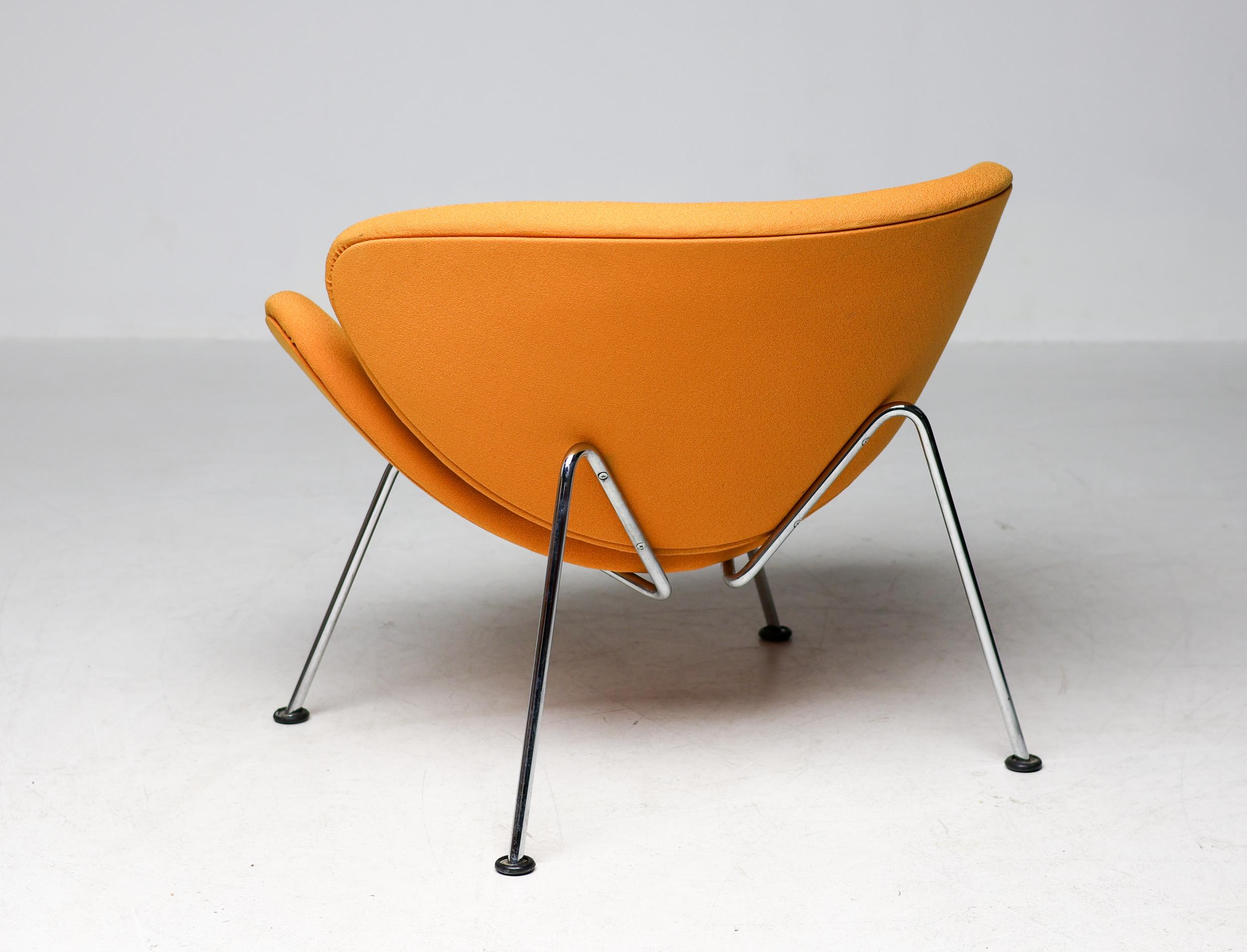 Steel Mid Century Modern Orange Orange Slice Chair by Pierre Paulin For Sale