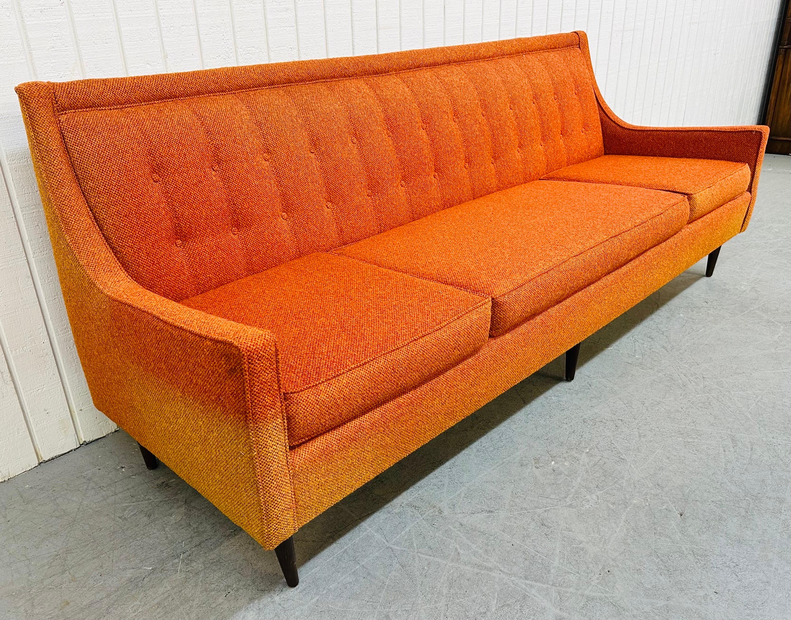 burnt orange vintage couch