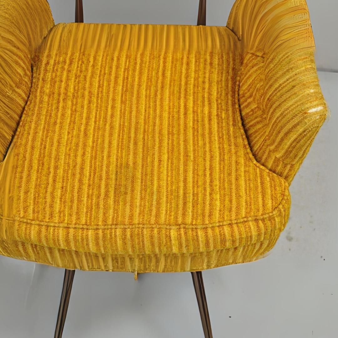 20th Century Mid Century Modern Orange Swivel Club Lounge Chairs by Silver Craft - a Pair For Sale