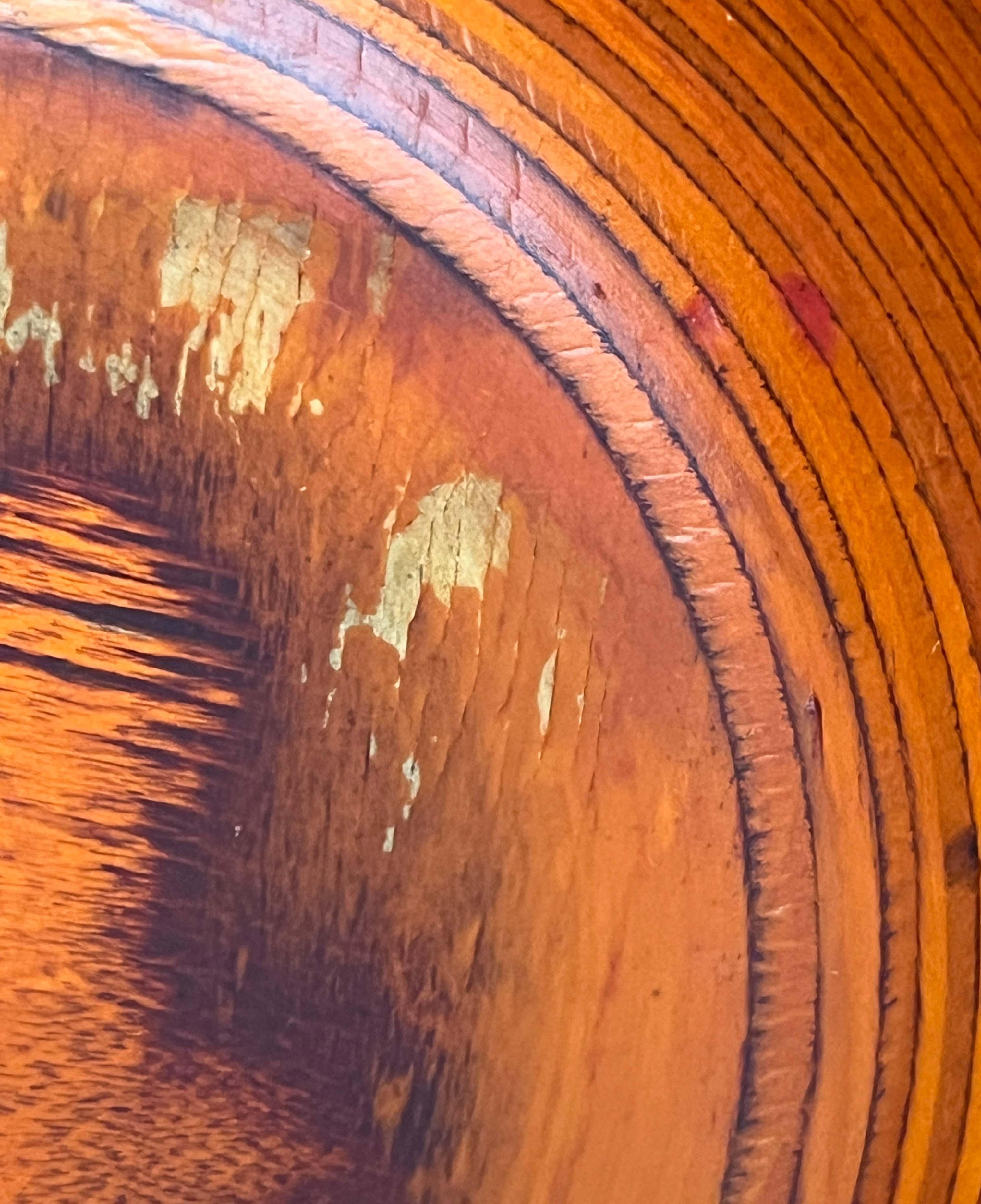 Orangefarbene Dreibeinschale aus der Mitte des Jahrhunderts aus Holz von Paavo Asikainen Finnland 1960er Jahre im Angebot 14