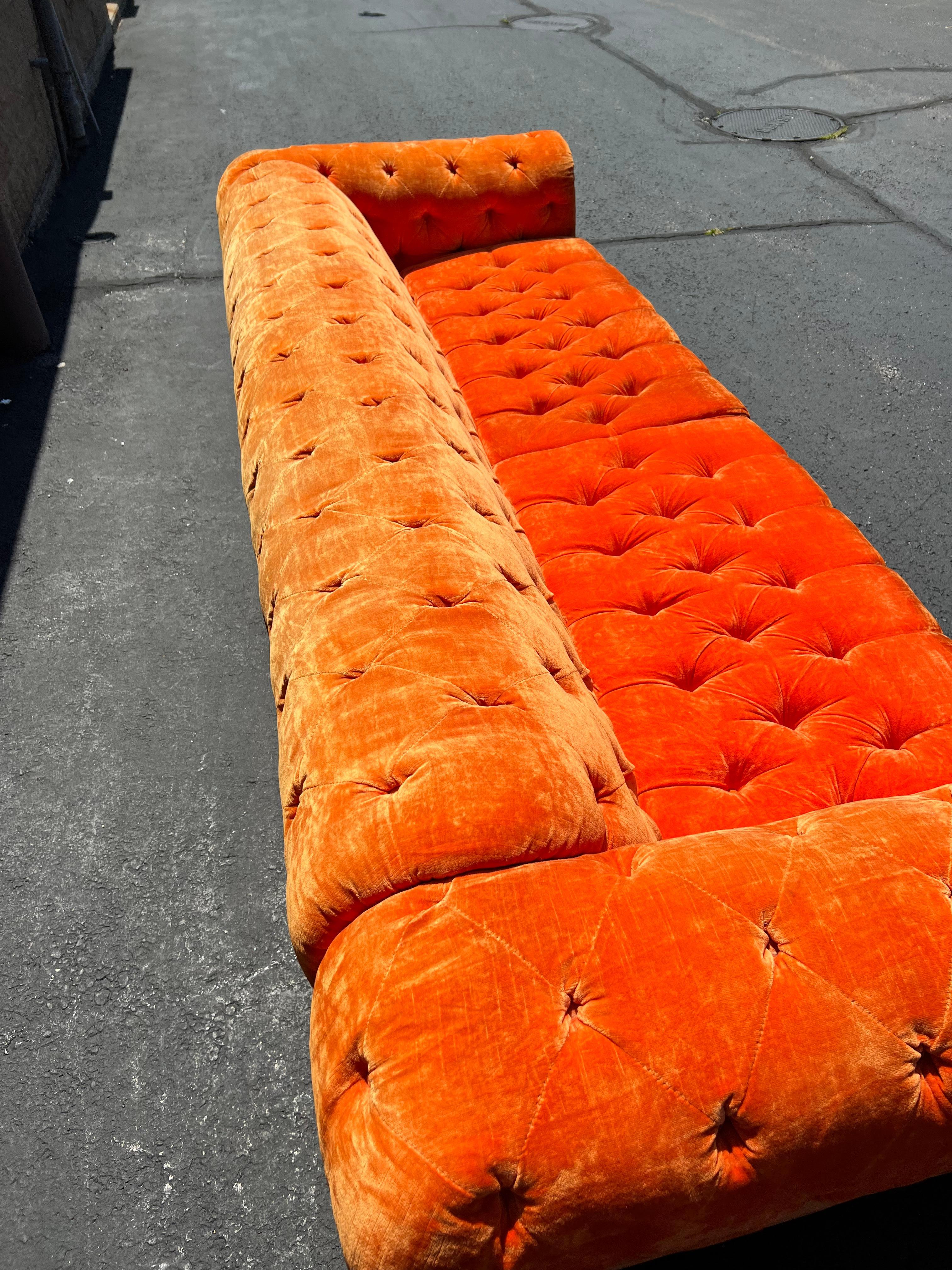 orange chesterfield sofa