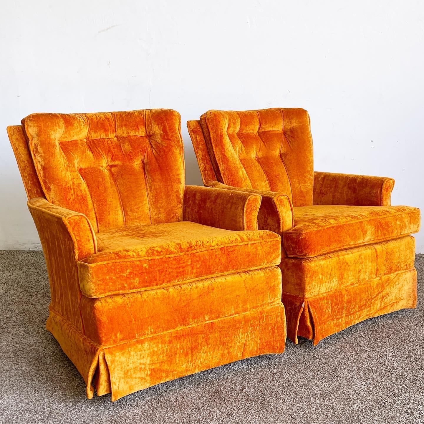 burnt orange rocking chair