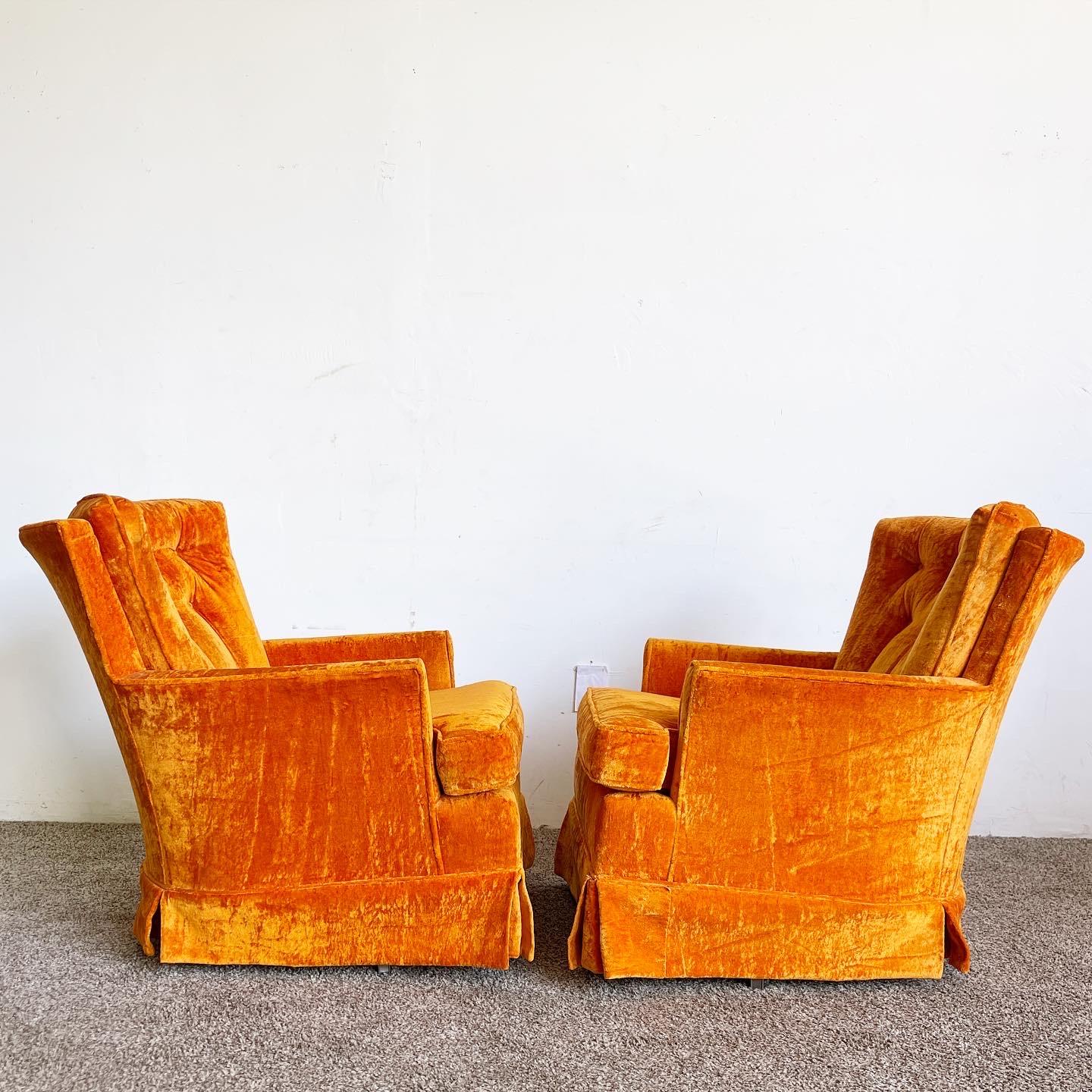 orange glider chair