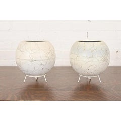 Mid-Century Modern Orb Eyeball Lamps, Pair