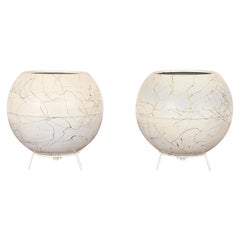 Mid-Century Modern Orb Eyeball Lamps, Pair
