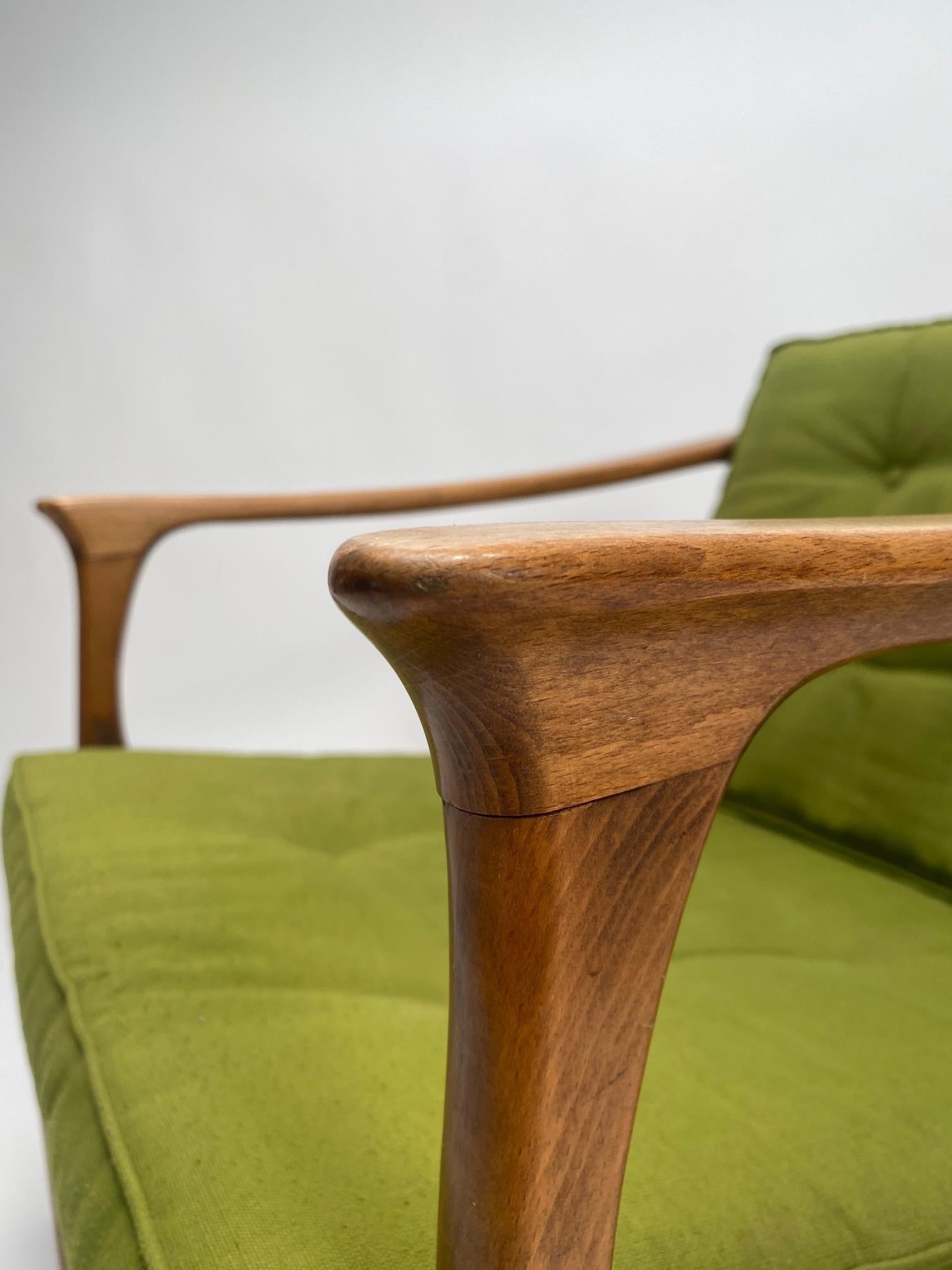 Mid Century modern organic armchair, Denmark, 1960s. In Good Condition In Argelato, BO