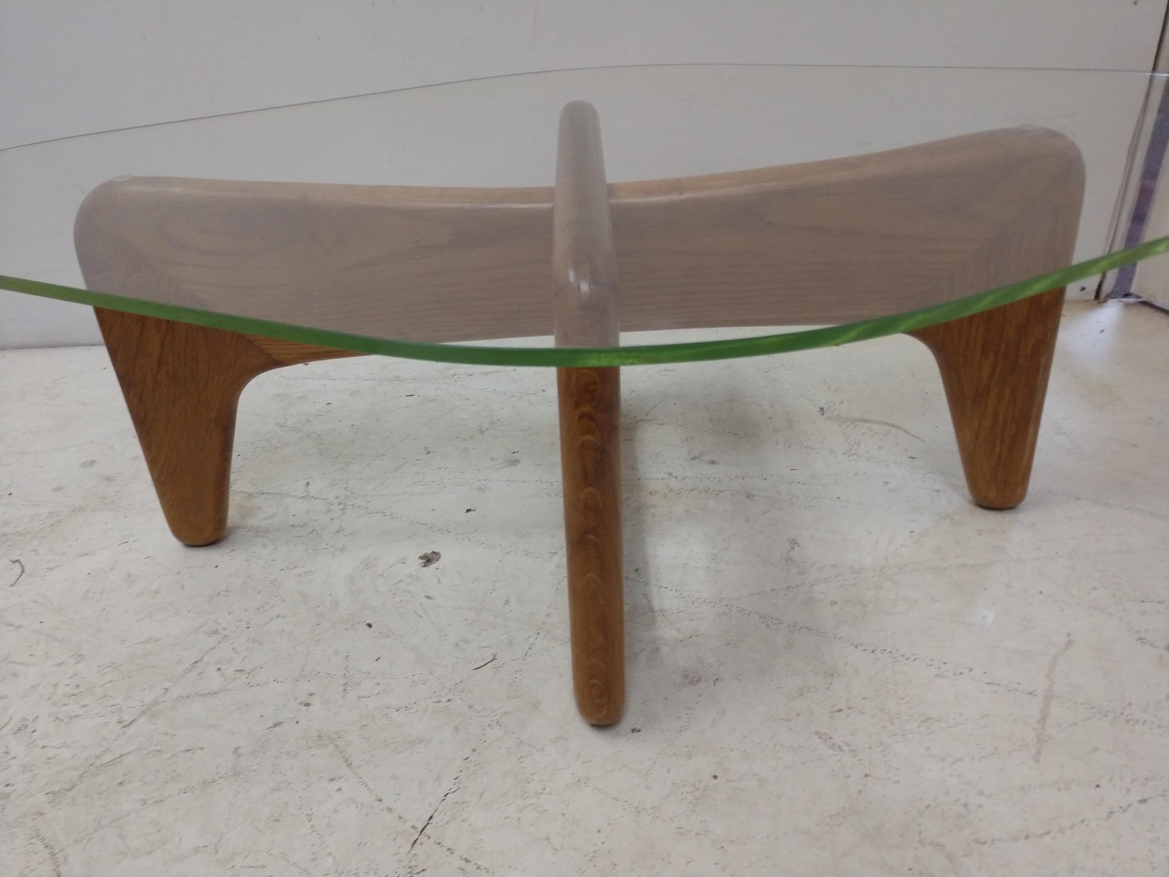 Oak Mid-Century Modern Organic Cocktail Table Style of Adrian Pearsall