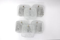 Mid Century Modern Organic Glass Sconce Wall Light Kalmar 1960s Vienna Up to 10