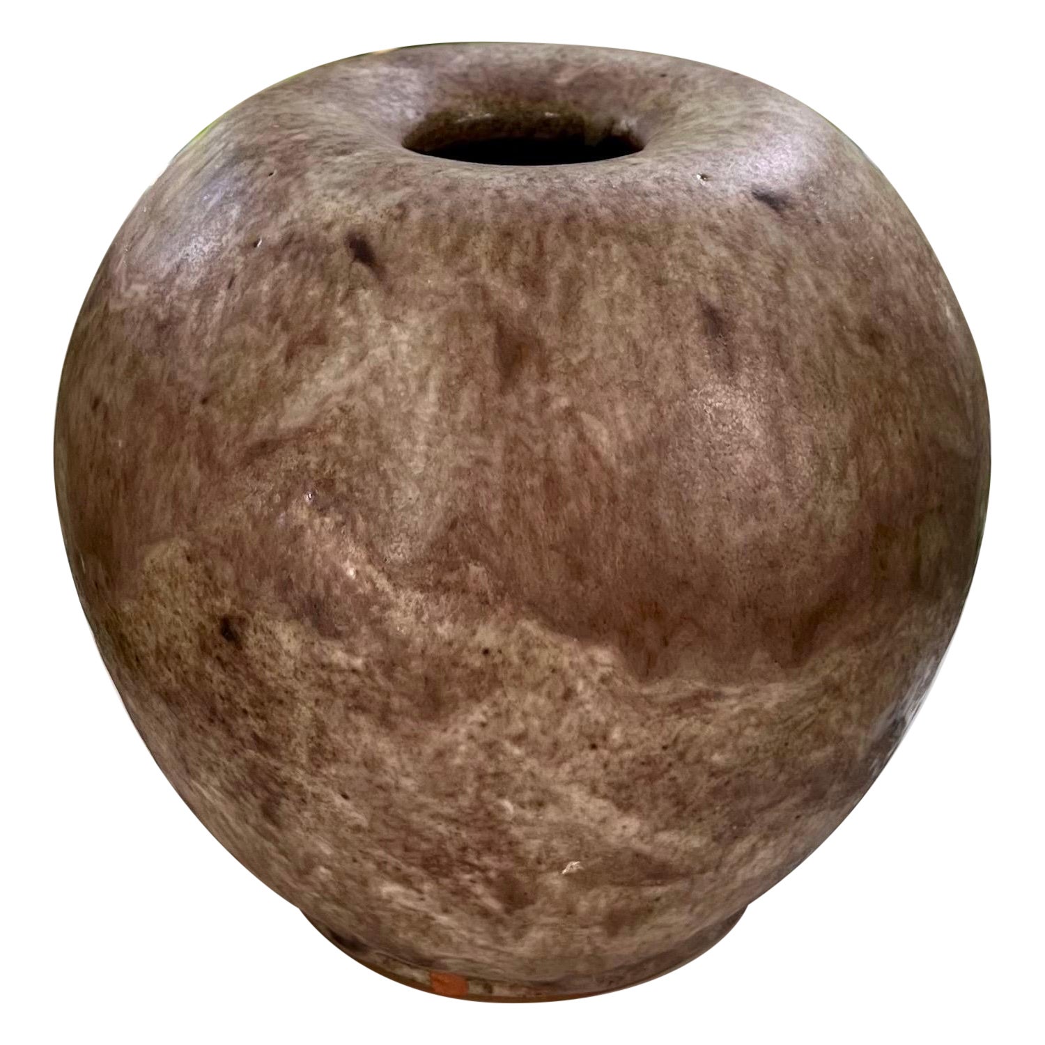 Moderne organische runde Vase aus Steinzeug, Dänemark, 1960er Jahre im Angebot