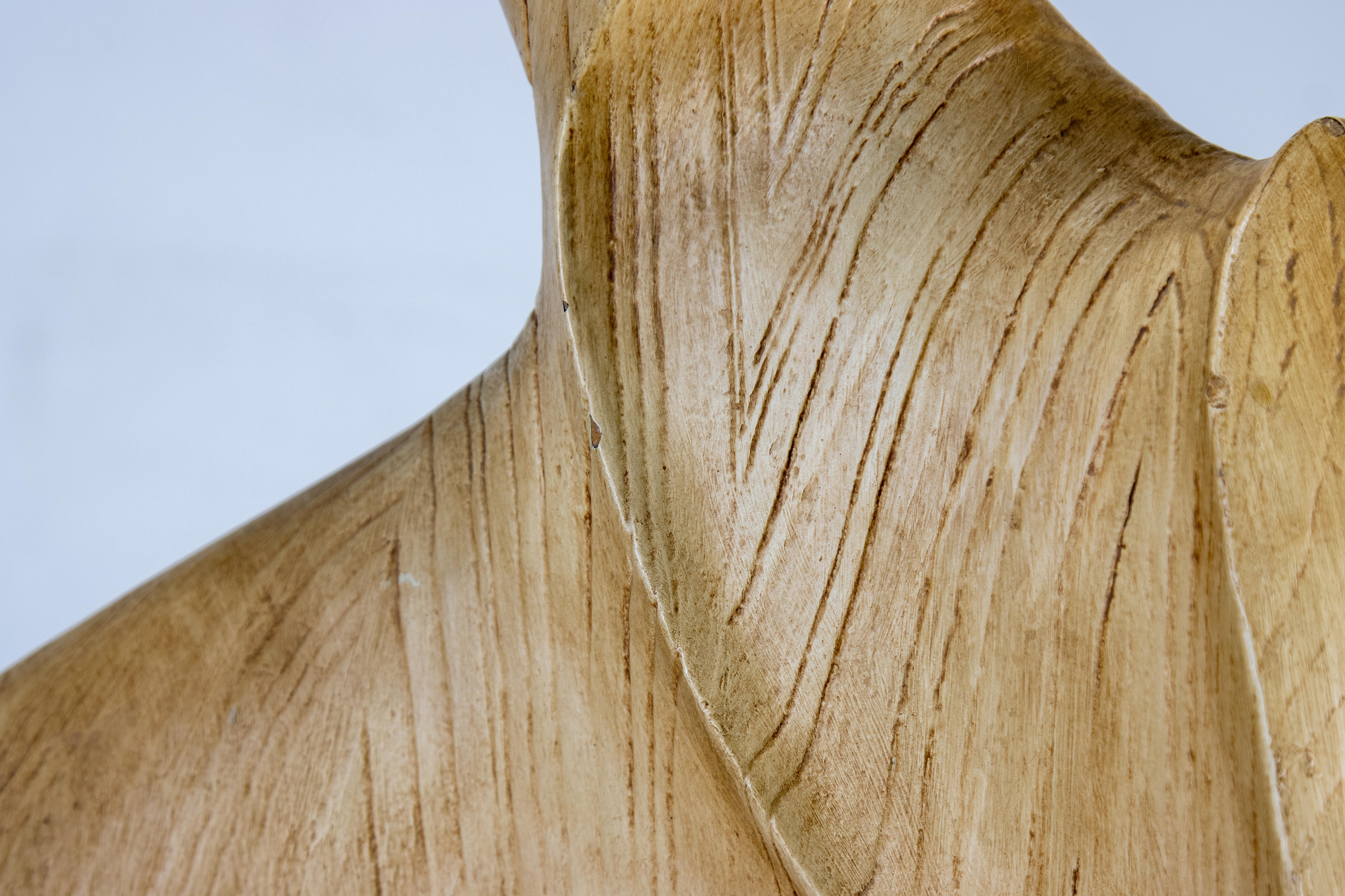 Moderne organische skulpturale Keramiklampe aus der Mitte des Jahrhunderts nach Heifetz mit Pferdehaar sh im Zustand „Gut“ im Angebot in Virginia Beach, VA