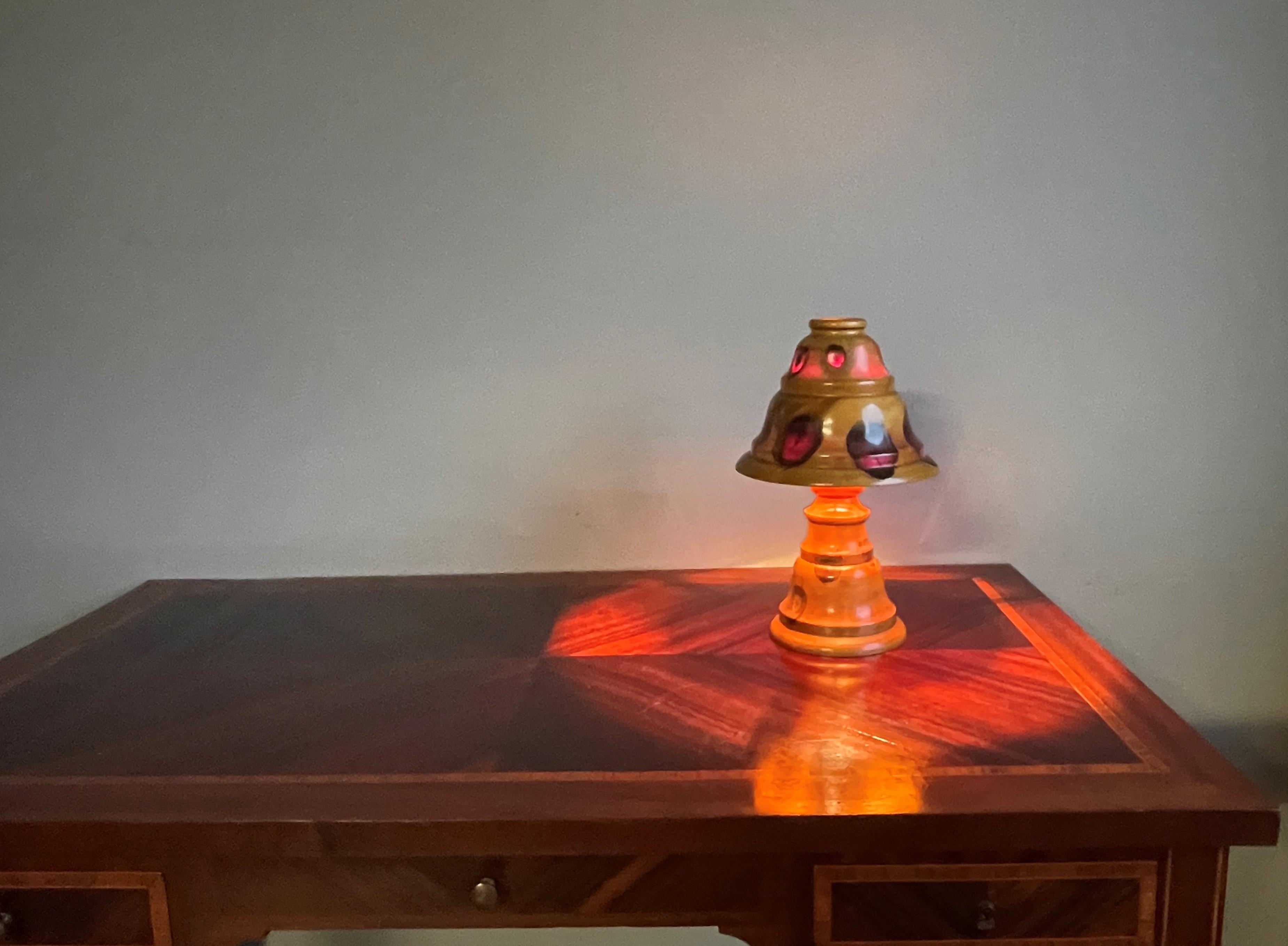 Bois Lampe de table / bureau The Moderns Wood Wood w. Superbe motif de nœuds d'arbre