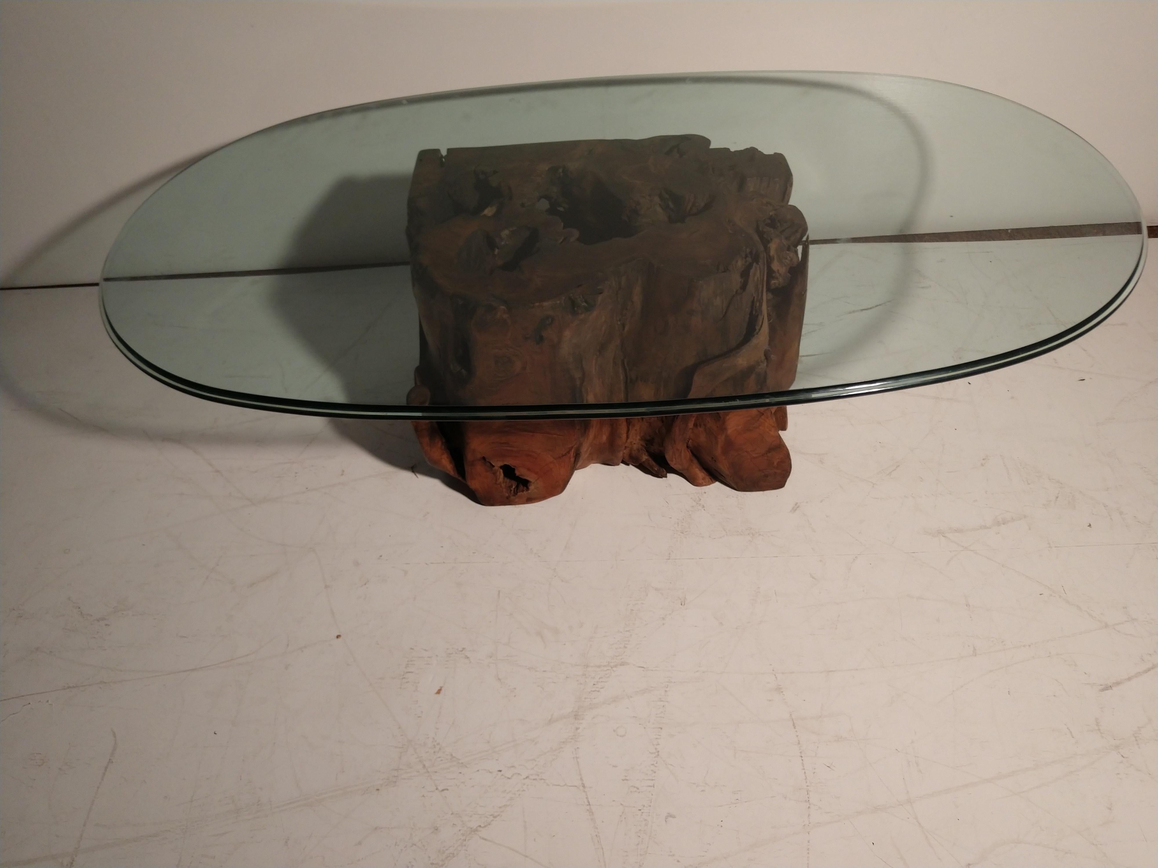 American Mid-Century Modern Organic Tree Root Base Cocktail Table