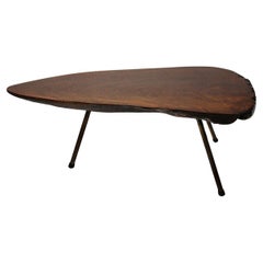Tavolo a tronco d'albero organico vintage di metà secolo Carl Auböck 1950s Vienna