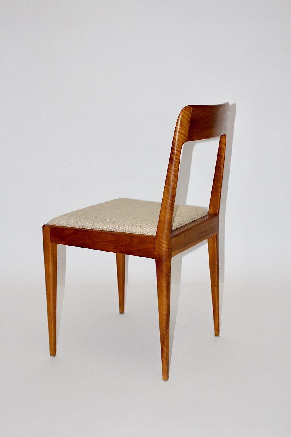 Mid-Century Modern Organic Walnut Dining Chairs A7 Carl Auböck 1950s Vienna For Sale 9