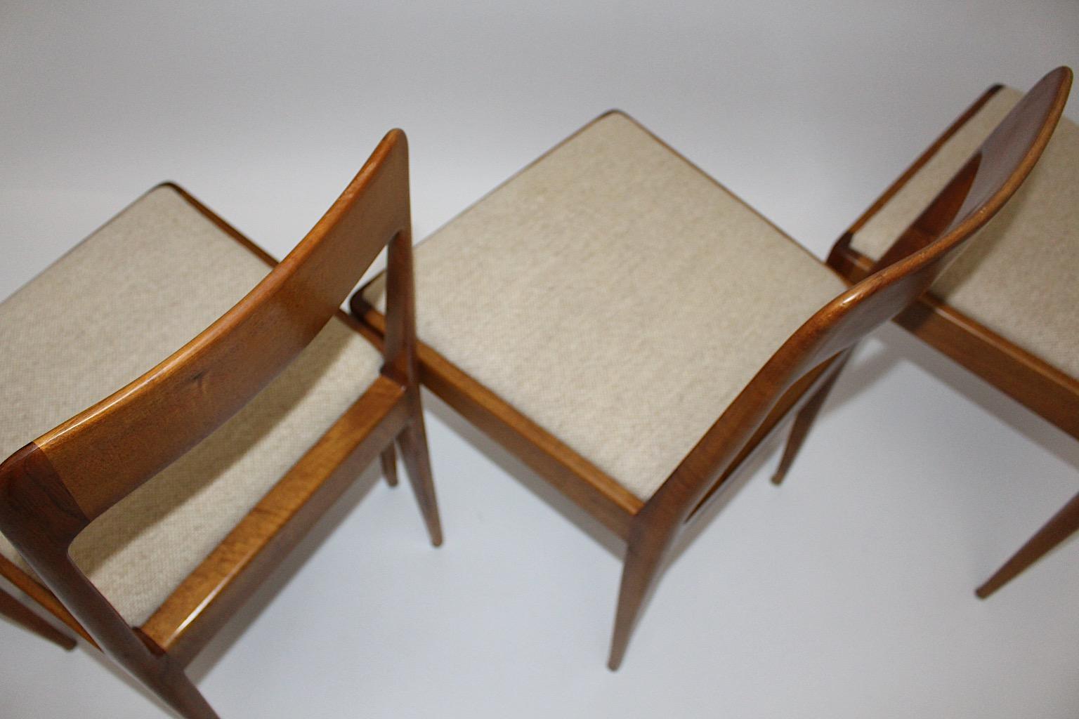 Mid-Century Modern Organic Walnut Dining Chairs A7 Carl Auböck 1950s Vienna For Sale 12