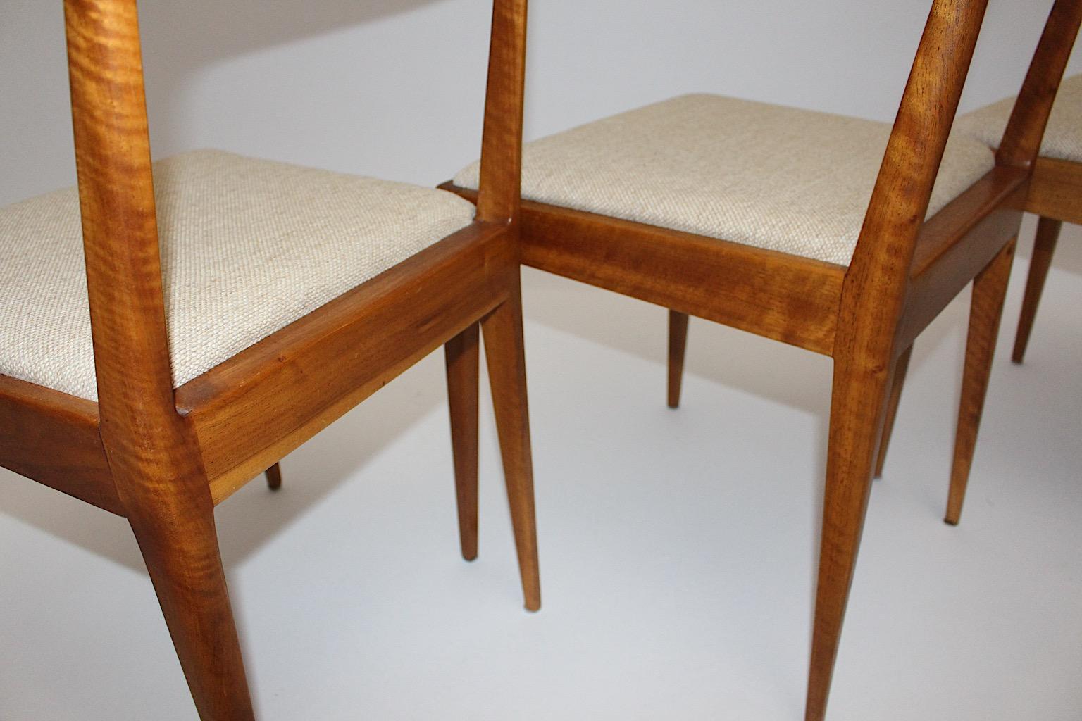 Mid-Century Modern Organic Walnut Dining Chairs A7 Carl Auböck 1950s Vienna For Sale 13