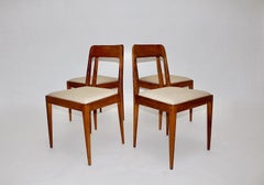 Mid-Century Modern Organic Walnut Dining Chairs A7 Carl Auböck 1950s Vienna
