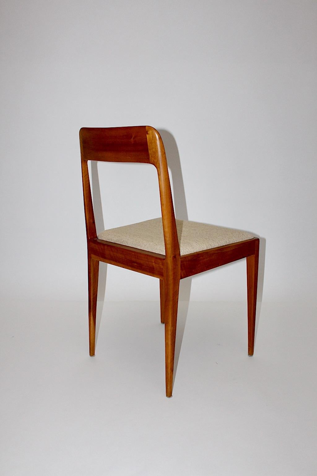 Mid-Century Modern Organic Walnut Dining Chairs A7 Carl Auböck 1950s Vienna For Sale 5