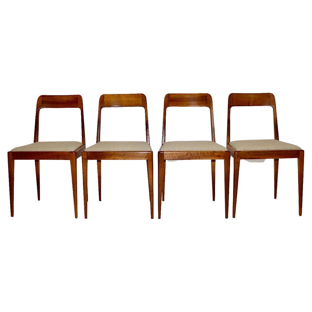 Mid-Century Modern Organic Walnut Dining Chairs A7 Carl Auböck 1950s Vienna