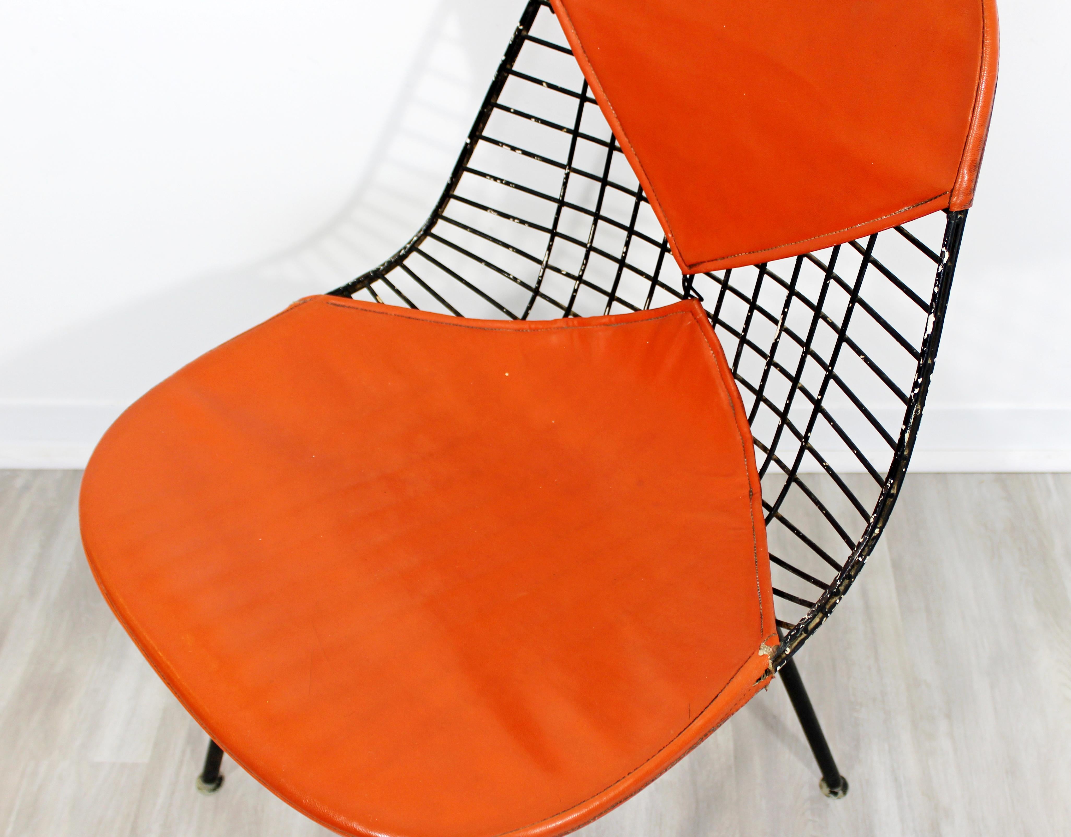 Mid-Century Modern Original Eames for Herman Miller Iron Bikini Side Chair 1960s 1